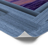 La Jolla Sunset Blue 6 Pane Open Window Poster ポスター (角)