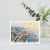 La Jolla Wedding Save the Date Photo Postcard ポストカード (スタンド正面)
