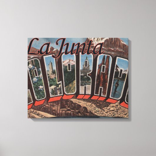 La Junta, Colorado – ラージレターシーン キャンバスプリント (正面)