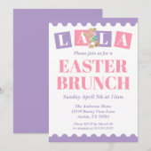 La La Easter Brunch Invitation 招待状 (正面/裏面)