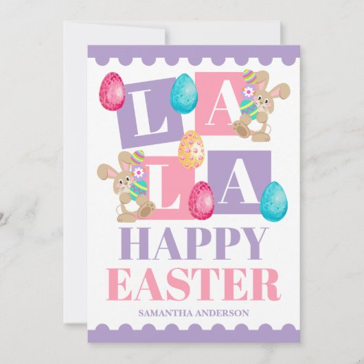 La La Easter Bunny Egg Hunt シーズンカード (正面)