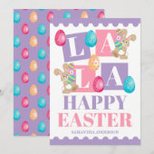 La La Easter Bunny Egg Hunt シーズンカード (正面/裏面)