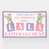 La La Easter Bunny Egg Hunt Banner 横断幕 (横)