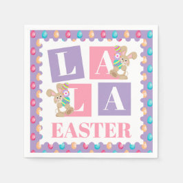 La La Easter Bunny Egg Hunt Party スタンダードカクテルナプキン