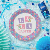 La La Easter Bunny Egg Hunt Party ペーパープレート (パーティー)