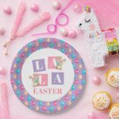 La La Easter Bunny Egg Hunt Party ペーパープレート (パーティー)