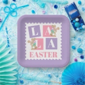La La Easter Bunny Party Plates ペーパープレート (パーティー)