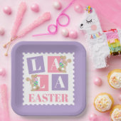 La La Easter Bunny Party Plates ペーパープレート (パーティー)