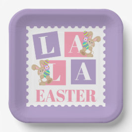 La La Easter Bunny Party Plates ペーパープレート