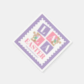La La Easter Bunny Pastel Party スタンダードカクテルナプキン (角)
