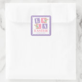 La La Easter Bunny Pastel Sticker スクエアシール (バッグ)