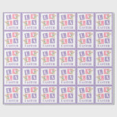 La La Easter Bunny Pastel Wrapping Paper ラッピングペーパー (フラット)