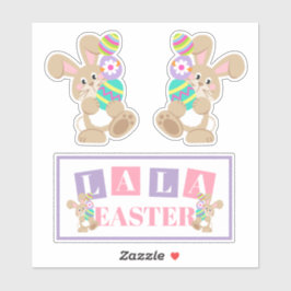 La La Easter Bunny Sticker Sheet シール
