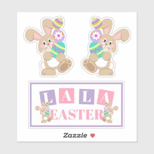 La La Easter Bunny Sticker Sheet シール (シート)