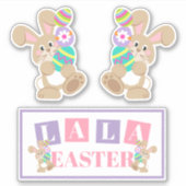 La La Easter Bunny Sticker Sheet シール (正面)