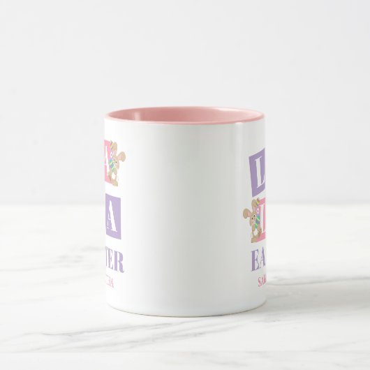 La La Easter Cute Spring Bunny Mug マグカップ (中央)