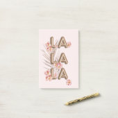 LA LA LAトレンディーローズガーリーゴールドフラワーモチベーション ポストイット (デスク上)