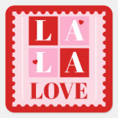 La La Love Valentine’s Day  スクエアシール (正面)