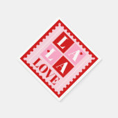 La La Love Valentine’s Day スタンダードカクテルナプキン (角)