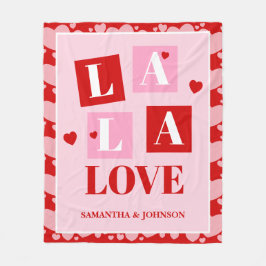 La La Love Valentine’s Day フリースブランケット