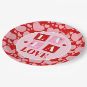 La La Love Valentine’s Day ペーパープレート (アングル)