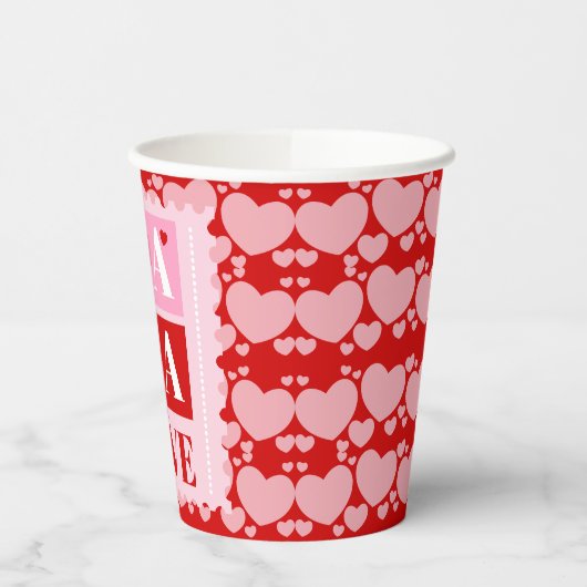 La La Love Valentine’s Day 紙コップ (左)