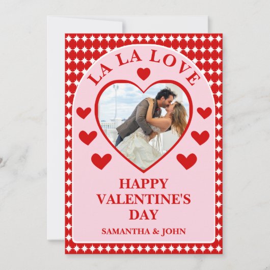 La La Love Valentine’s Day Couple Photo シーズンカード (正面)