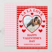 La La Love Valentine’s Day Couple Photo シーズンカード (正面/裏面)