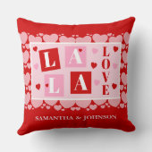 La La Love Valentine’s Day Personalized クッション (裏面)