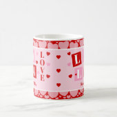 La La Love Valentine’s Day Personalized Mug コーヒーマグカップ (中央)