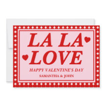 La La Love Valentine’s Day Romantic Card