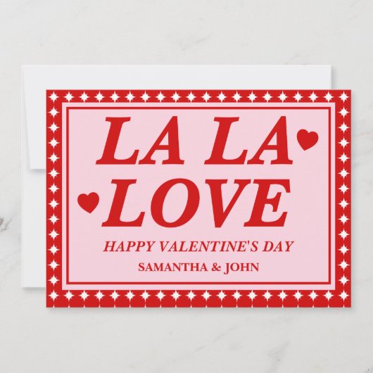 La La Love Valentine’s Day Romantic Card シーズンカード (正面)