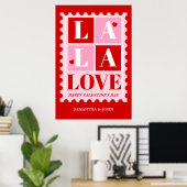 La La Love Valentine’s Day Wall Art – Printable ポスター (ホームオフィス)