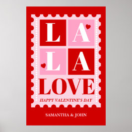 La La Love Valentine’s Day Wall Art – Printable ポスター