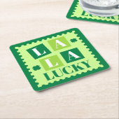 La La Lucky St. Patrick’s Day スクエアペーパーコースター (アングル)