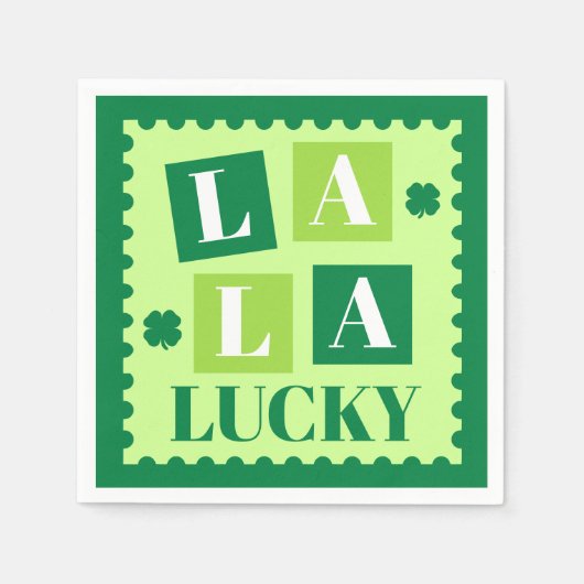 La La Lucky St. Patrick’s Day スタンダードカクテルナプキン (正面)