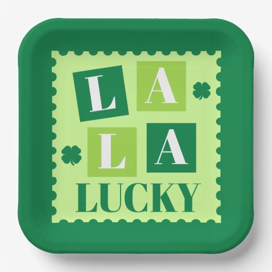 La La Lucky St. Patrick’s Day ペーパープレート (正面)