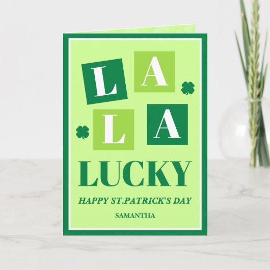 La La Lucky St. Patrick’s Day Card カード (正面)