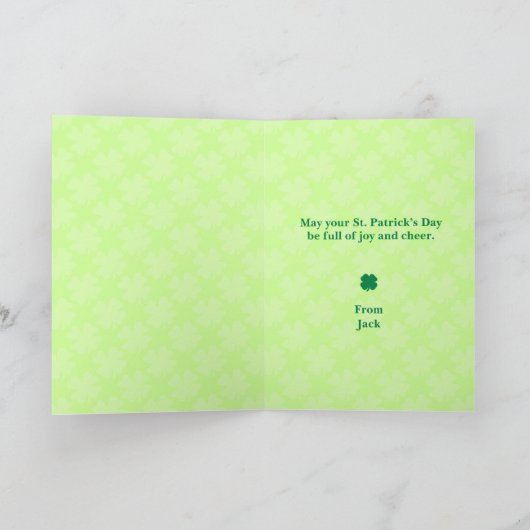 La La Lucky St. Patrick’s Day Card カード (内部)