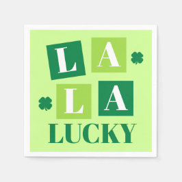 La La Lucky St. Patrick’s Day Green スタンダードカクテルナプキン