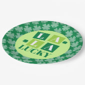 La La Lucky St. Patrick’s Day Green ペーパープレート (アングル)