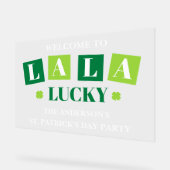 La La Lucky St. Patrick’s Day Party Welcome アクリルサイン (傾斜)