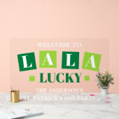 La La Lucky St. Patrick’s Day Party Welcome アクリルサイン (ウェディング)