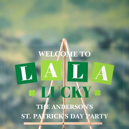 La La Lucky St. Patrick’s Day Party Welcome アクリルサイン (ニュートラル)