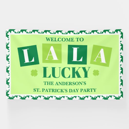 La La Lucky St. Patrick’s Day Party Welcome 横断幕 (横)