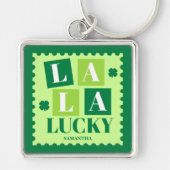 La La Lucky St. Patrick’s Day Personalized キーホルダー (正面)