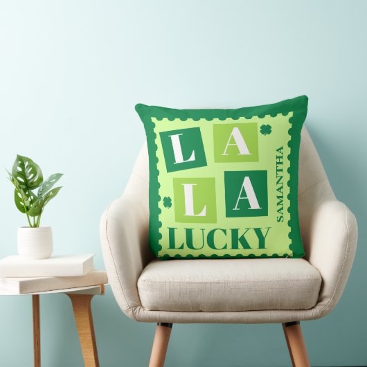 La La Lucky St. Patrick’s Day Personalized クッション (椅子)