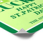 La La Lucky St. Patrick’s Day Wall Art Print ポスター (角)