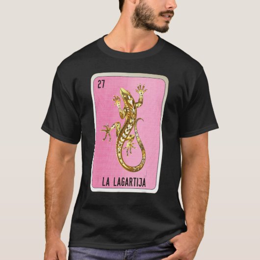La Lagartija Mexican Slang Lottery Bingo Cards Tシャツ (正面)