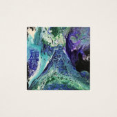 La Laguna #1の青絵画、ティール(緑がかった色)、プロファイルカード (正面)